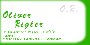 oliver rigler business card